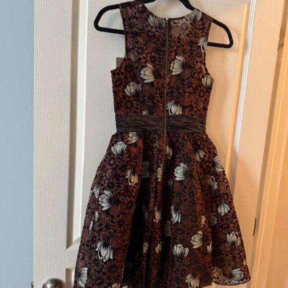 ANTHROPOLOGIE Tracy Reese "Frock" FLORAL Chrysanthemum Tea Dress - Size 0 - Picture 3 of 3